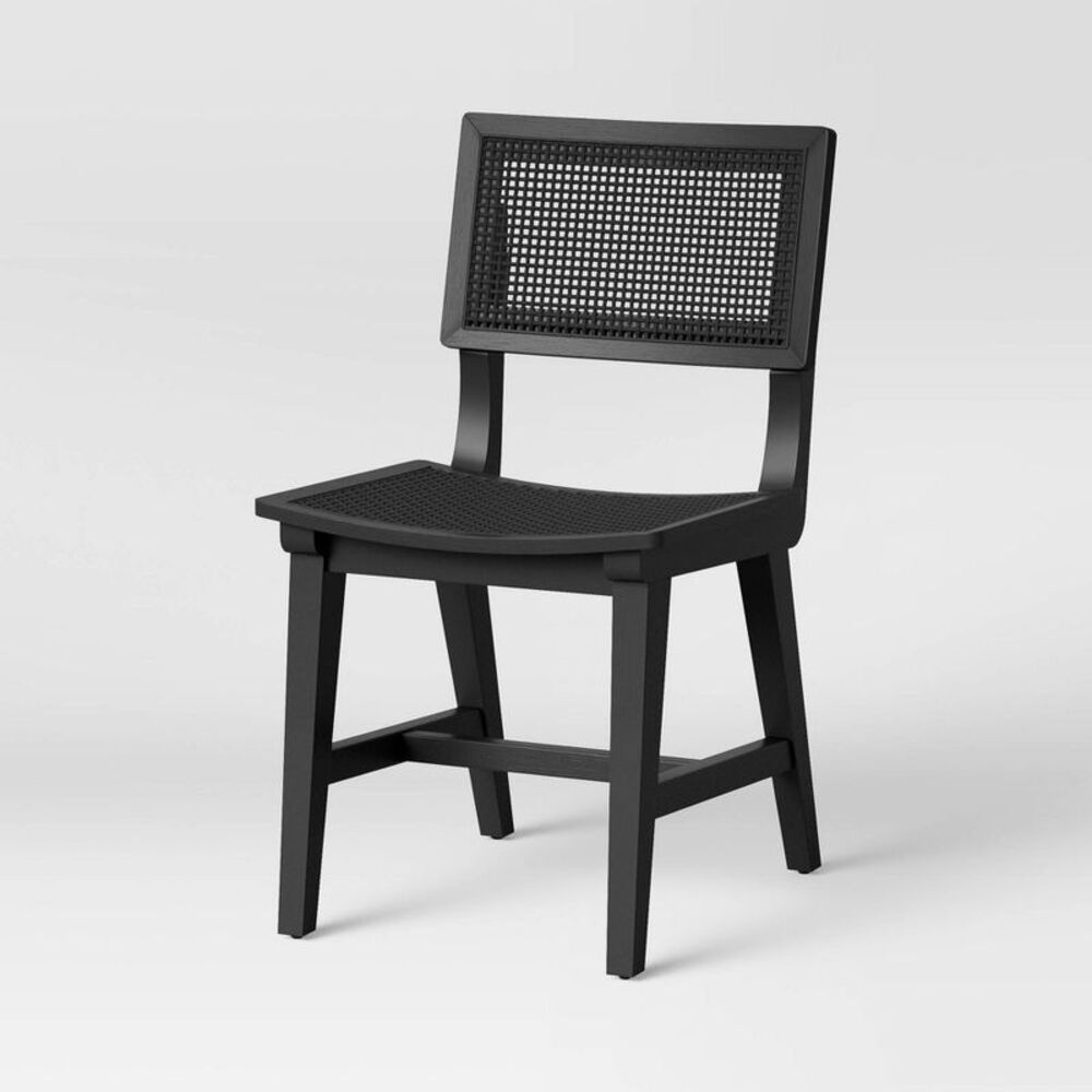 Project 62 - Tormod Backed Cane Dining Chair Black - Project 62 Black